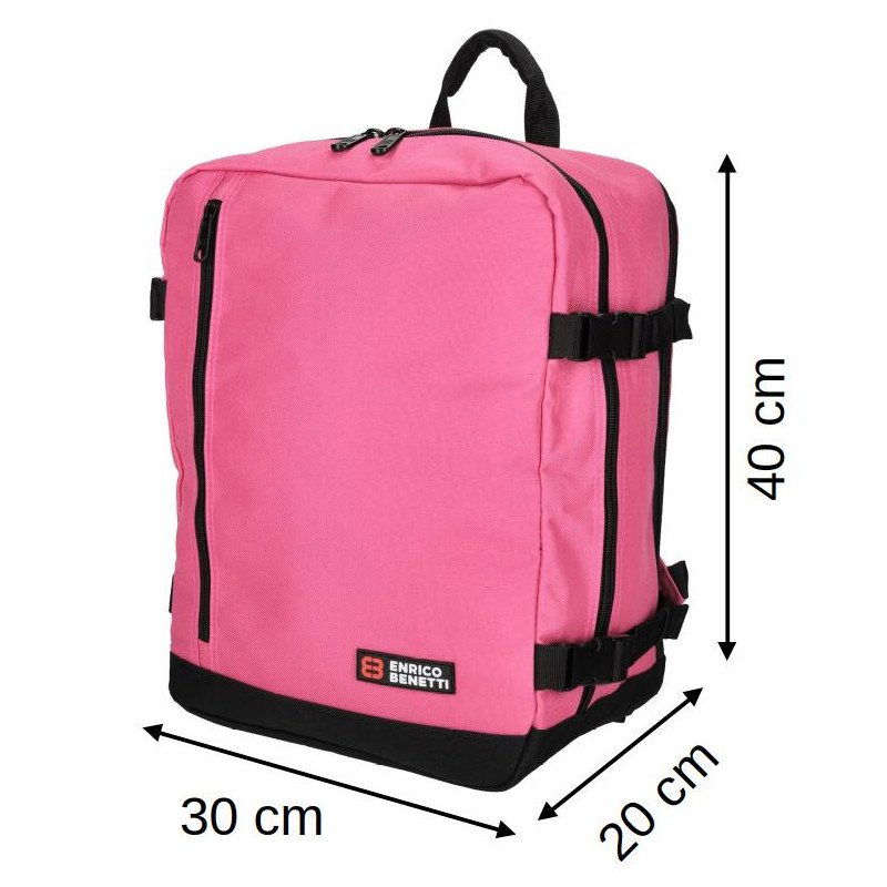 AMSTERDAM 40x30x20 cm, FUCHSIA, kabinový batoh Enrico Benetti