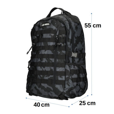 Enrico Benetti batoh ARIZONA 55x40x25cm, 17", camouflage black 54 litrů