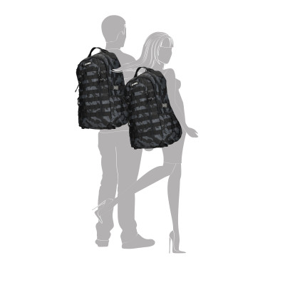 Enrico Benetti batoh ARIZONA 55x40x25cm, 17", camouflage black 54 litrů