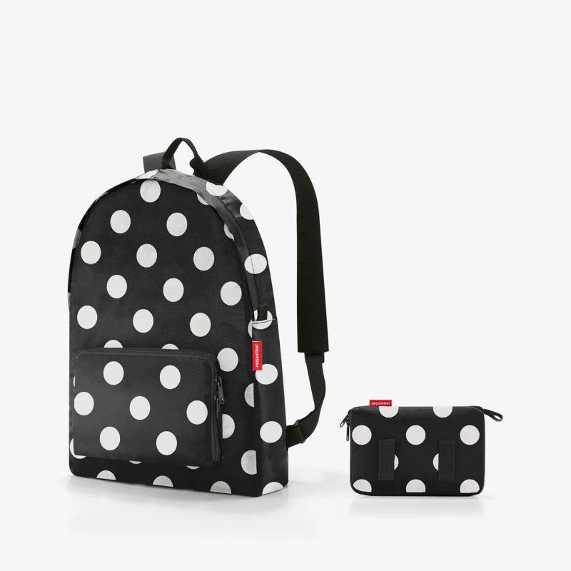 Reisenthel Mini Maxi Rucksack DOTS WHITE, skládací batoh