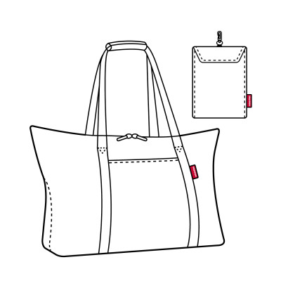 Reisenthel TRAVELBAG Dots White skládací cestovní taška