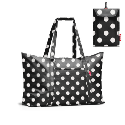 Reisenthel TRAVELBAG Dots White skládací cestovní taška