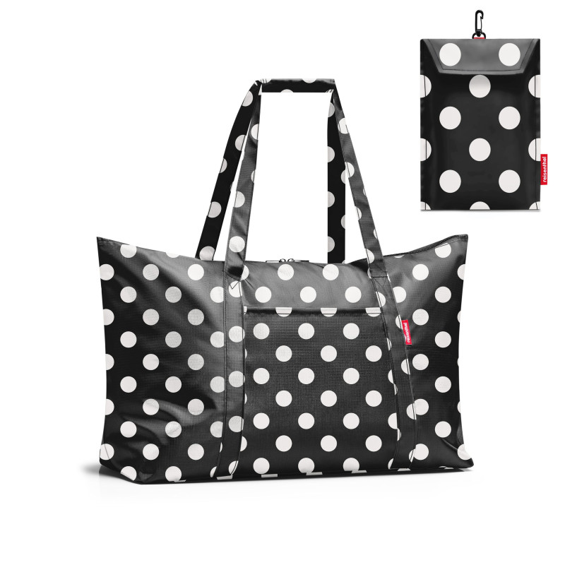 Reisenthel TRAVELBAG Dots White skládací cestovní taška