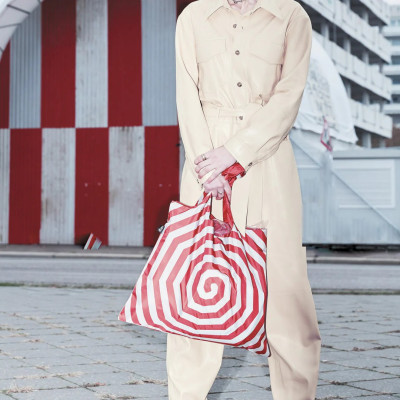 LOUISE BOURGEOIS Spirals Red Recycled Bag, LOQI