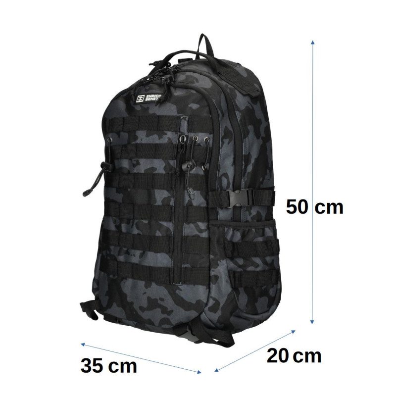 ARIZONA 50x35x20cm, 17", camouflage black, batoh Enrico Benetti