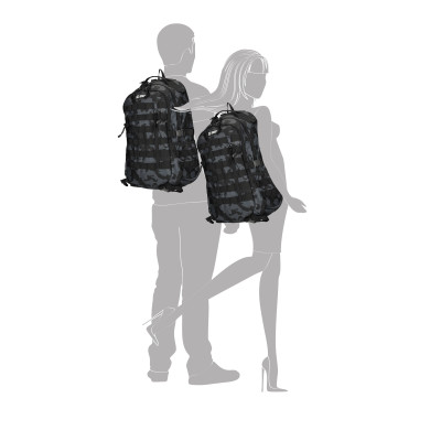 ARIZONA 50x35x20cm, 17", camouflage black, batoh Enrico Benetti