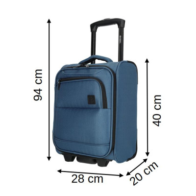 XS kabinový kufr 40x28x20cm, Oakville Jeans Blue, Enrico Benetti