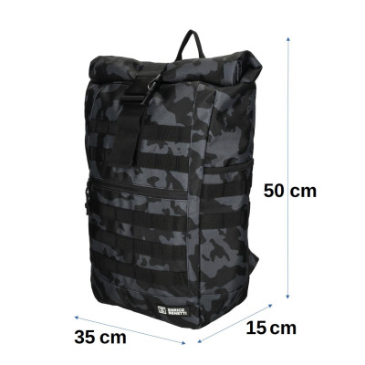 ARIZONA 50x35x15cm, 17", Camouflage Black, batoh Enrico Benetti