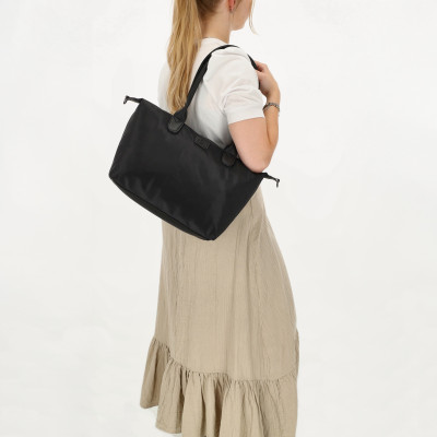 BUCKINGHAM MONO shopper 42x25x15 cm, BLACK, kabelka Charm London