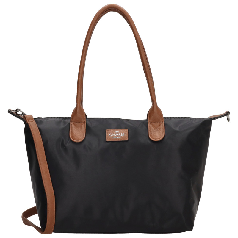 BUCKINGHAM shopper 42x25x15 cm, Black, kabelka Charm London