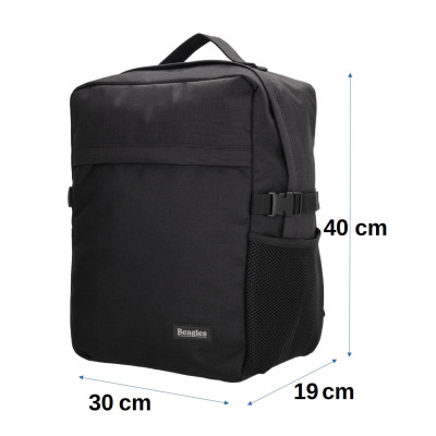 Beagles batoh pod sedadlo KYOTO 40x30x19 cm, black 22 litrů