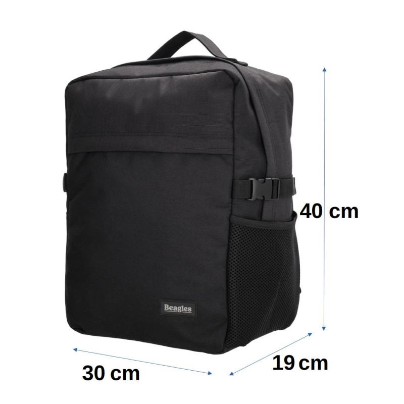 Beagles batoh pod sedadlo KYOTO 40x30x19 cm, black 22 litrů