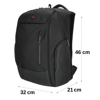 BERLIN 31 litrů 17" černá, batoh Enrico Benetti