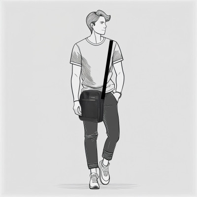 SALFORD 22x7x28 cm black, pánská taška Enrico Benetti