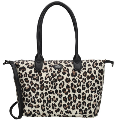 BUCKINGHAM shopper 42x25x15 cm, leopard beige, kabelka Charm London