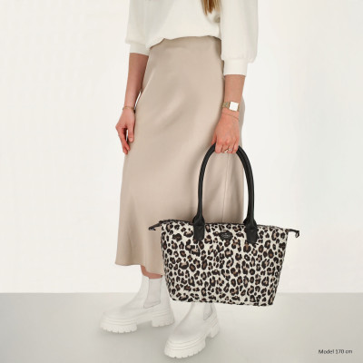 BUCKINGHAM shopper 42x25x15 cm, leopard beige, kabelka Charm London
