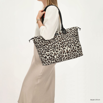 BUCKINGHAM bussines 51x33x14 cm, leopard beige, kabelka Charm London