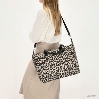 BUCKINGHAM bussines 51x33x14 cm, leopard beige, kabelka Charm London