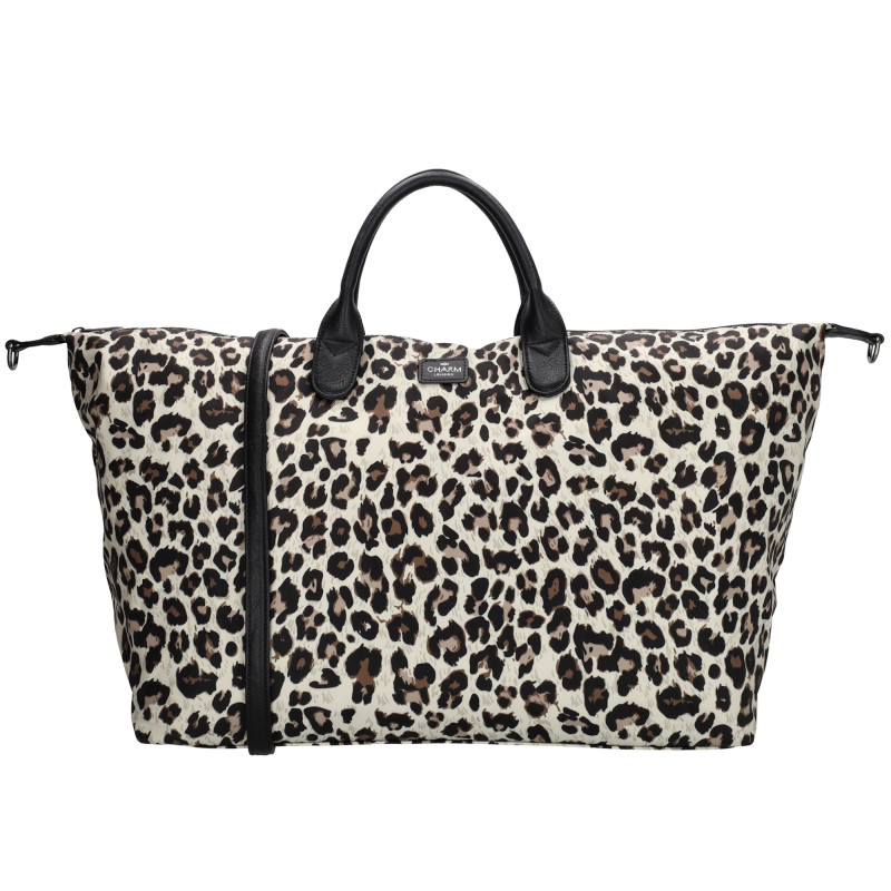 BUCKINGHAM travel 65x36x20 cm, leopard beige, cestovní taška Charm London
