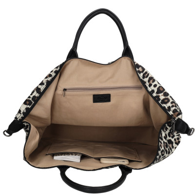 BUCKINGHAM travel 65x36x20 cm, leopard beige, cestovní taška Charm London