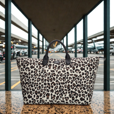 BUCKINGHAM travel 65x36x20 cm, leopard beige, cestovní taška Charm London
