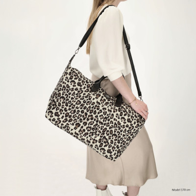 BUCKINGHAM travel 65x36x20 cm, leopard beige, cestovní taška Charm London
