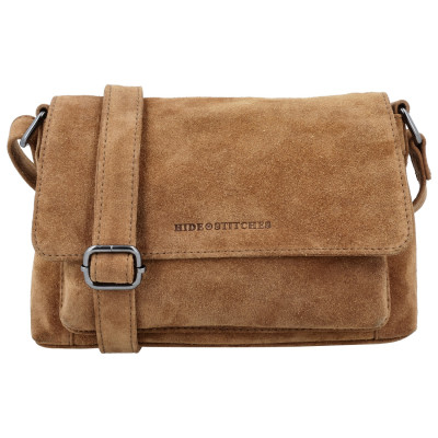 BRAZOS 25x16x6cm, camel, kožená kabelka Hide&Stitches