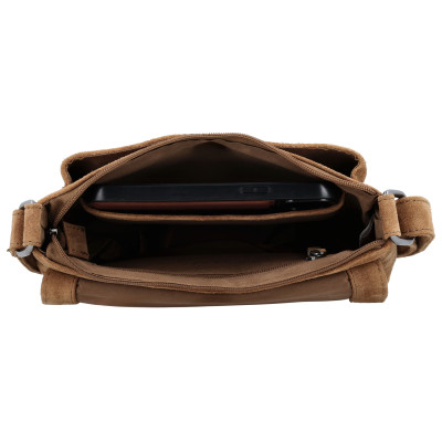 BRAZOS 25x16x6cm, camel, kožená kabelka Hide&Stitches