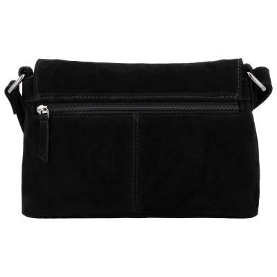 BRAZOS 25x16x6cm, black, kožená kabelka Hide&Stitches