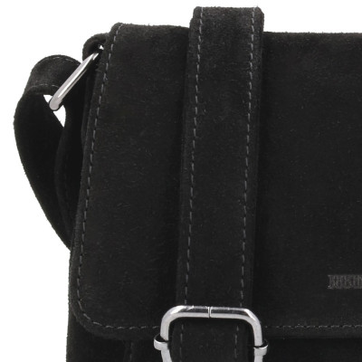 BRAZOS 25x16x6cm, black, kožená kabelka Hide&Stitches