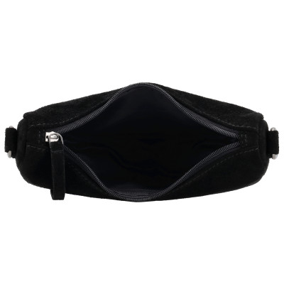 BRAZOS 22x16x5cm, black, kožená kabelka Hide&Stitches