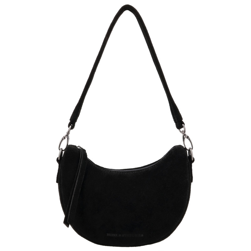 BRAZOS 22x16x5cm, black, kožená kabelka Hide&Stitches