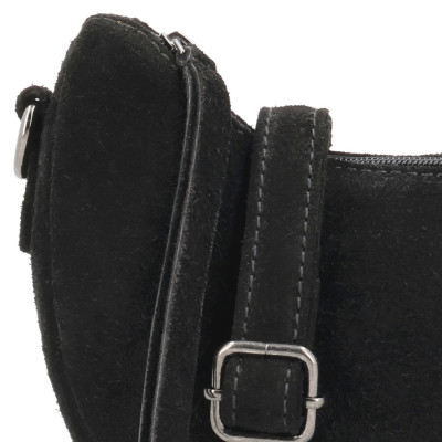 BRAZOS 22x16x5cm, black, kožená kabelka Hide&Stitches