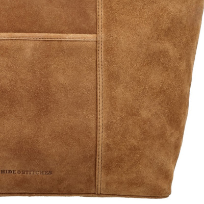 BRAZOS 42x27x15cm, camel, kožená kabelka Hide&Stitches