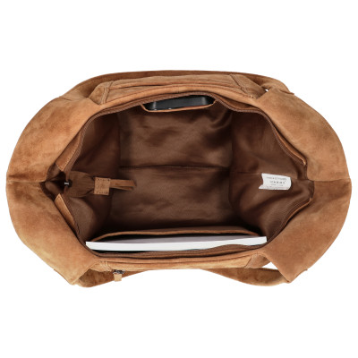 BRAZOS 42x27x15cm, camel, kožená kabelka Hide&Stitches