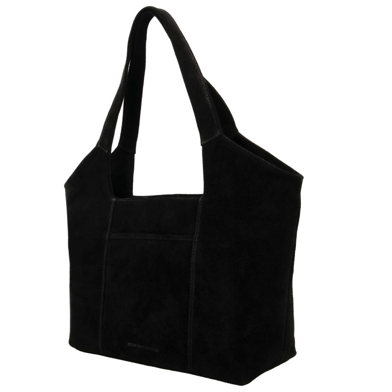 BRAZOS 42x27x15cm, black, kožená kabelka Hide&Stitches