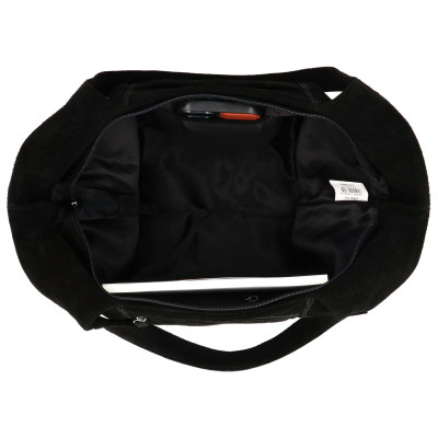 BRAZOS 42x27x15cm, black, kožená kabelka Hide&Stitches