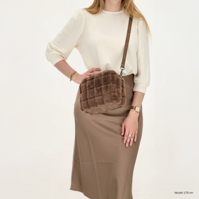 MILOU kabelka 21x18x9cm dark taupe, Zebra Trends