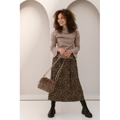 MILOU kabelka 21x18x9cm dark taupe, Zebra Trends