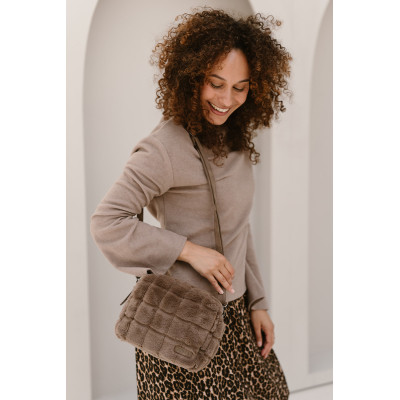 MILOU kabelka 21x18x9cm dark taupe, Zebra Trends