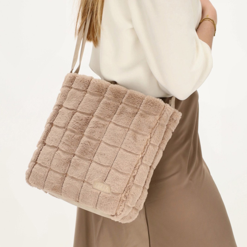 MILOU kabelka 28x26x12cm light taupe, Zebra Trends