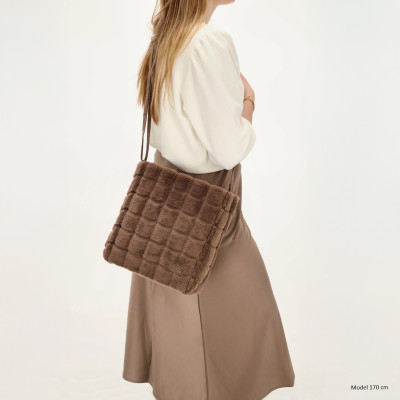 MILOU kabelka 28x26x12cm dark taupe, Zebra Trends