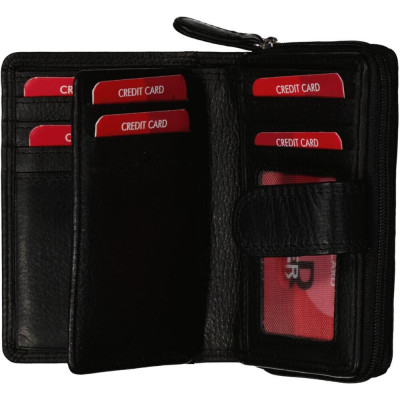 Old River 12x9cm, black, kožená peněženka dámská