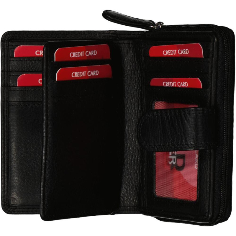 Old River 12x9cm, black, kožená peněženka dámská