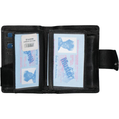 Old River 13x10cm, RFID, black, kožená peněženka