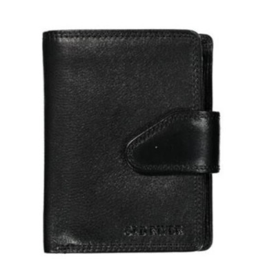 Old River 13x10cm, RFID, black, kožená peněženka