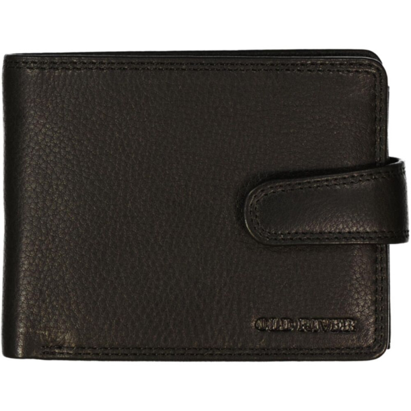 Old River 13x10cm, RFID, black, kožená peněženka