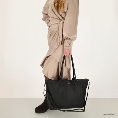 BUCKINGHAM MONO business 51x33x14 cm, BLACK PU, kabelka Charm London