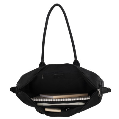 BUCKINGHAM MONO business 51x33x14 cm, BLACK PU, kabelka Charm London