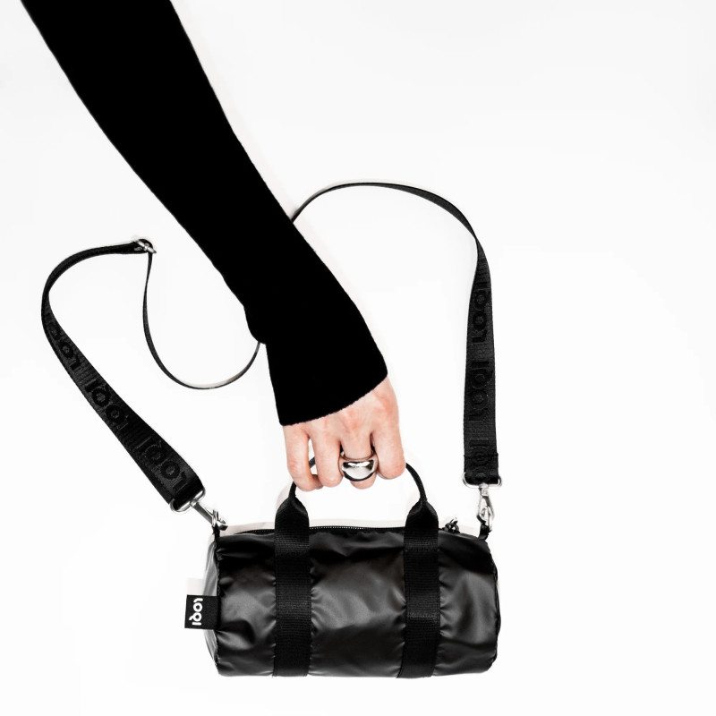 LOQI kabelka Small Weekender METALLIC BLACK